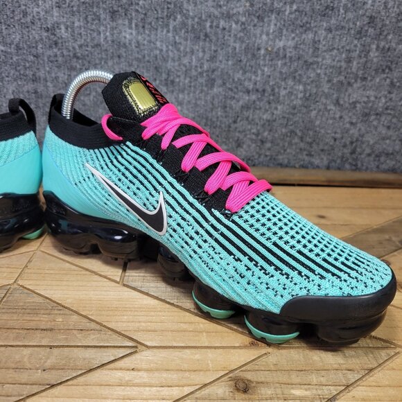 🔥 Nike Air Vapormax Flyknit 3 Mens 9 South Beach Running Gym Walking Sneakers - Picture 6 of 12